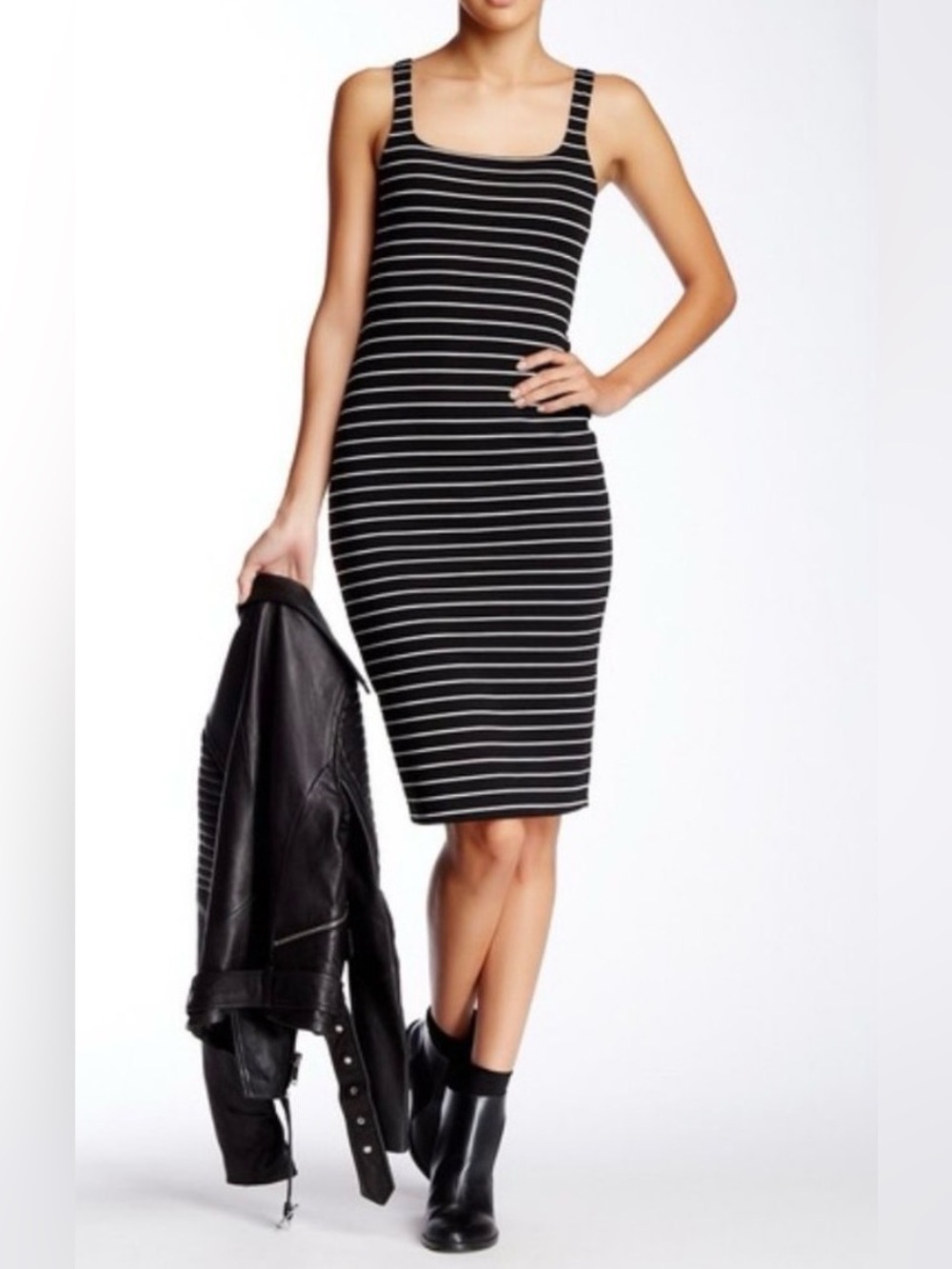 American Apparel Striped Ponte Dress